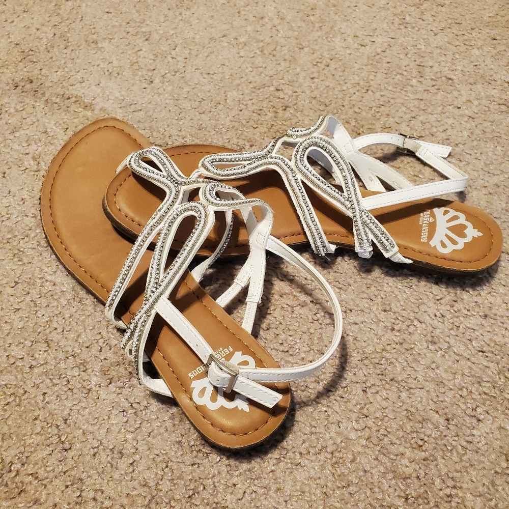 Fergalicious Ivory Sandals, Size 7.5